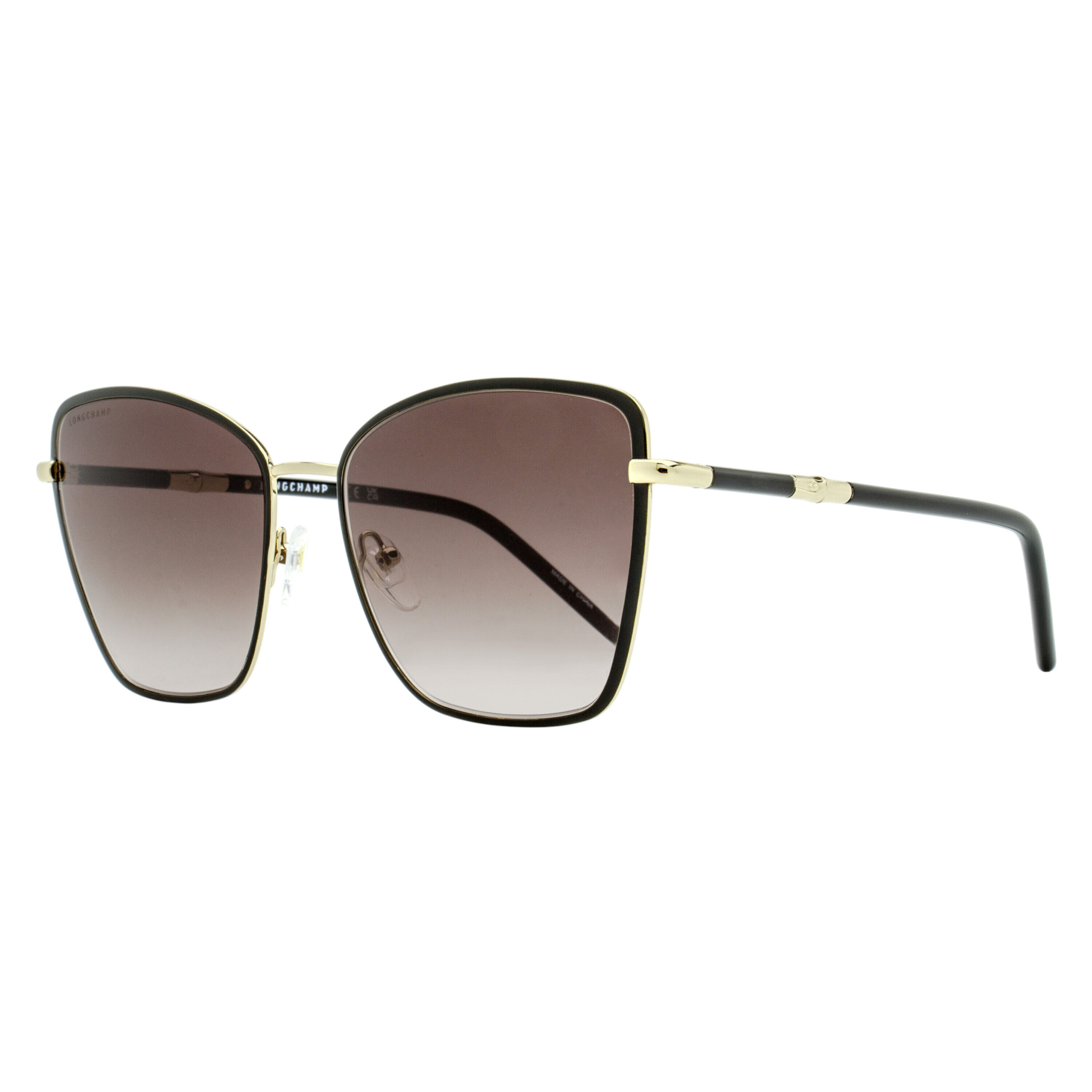 Longchamp Butterfly Rimmed Sunglasses Lo167s 009 Black/Gold 58mm